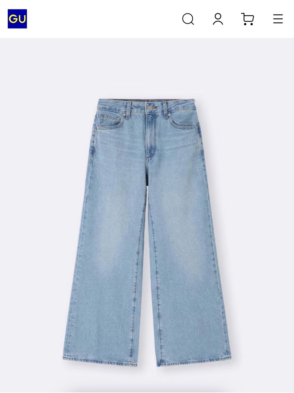GU Baggy Flair Jeans 27